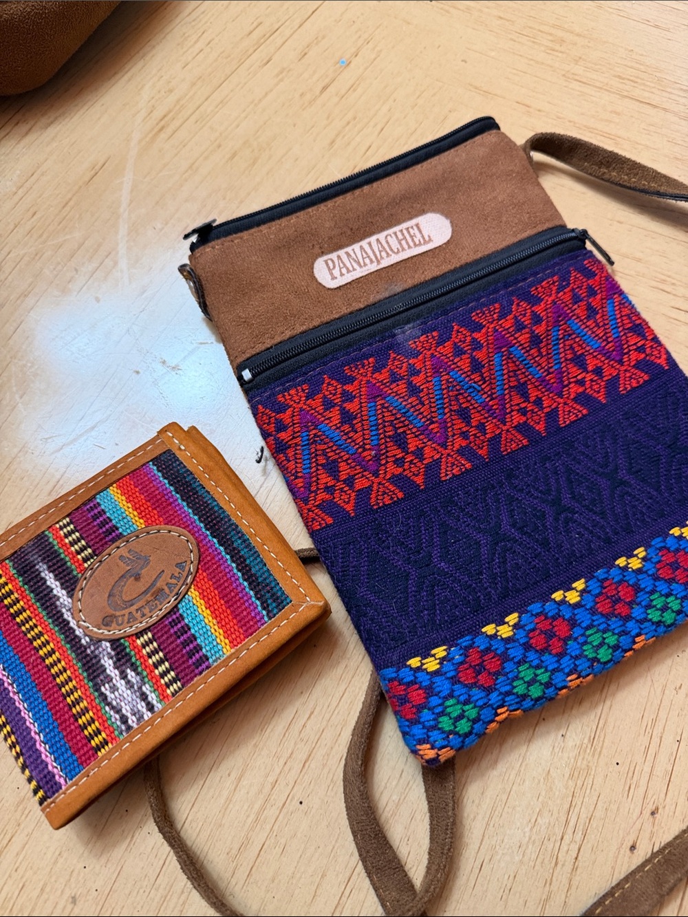 Women's Guatemalan Crossbody Bag in Brown & Multicolor